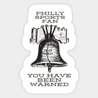 Philly sports fan Sticker
